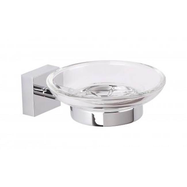 Henry Kitchen and BathKartnersMADRID - Wall Mounted Soap Dish with Frosted Glass-Brushed Bronze