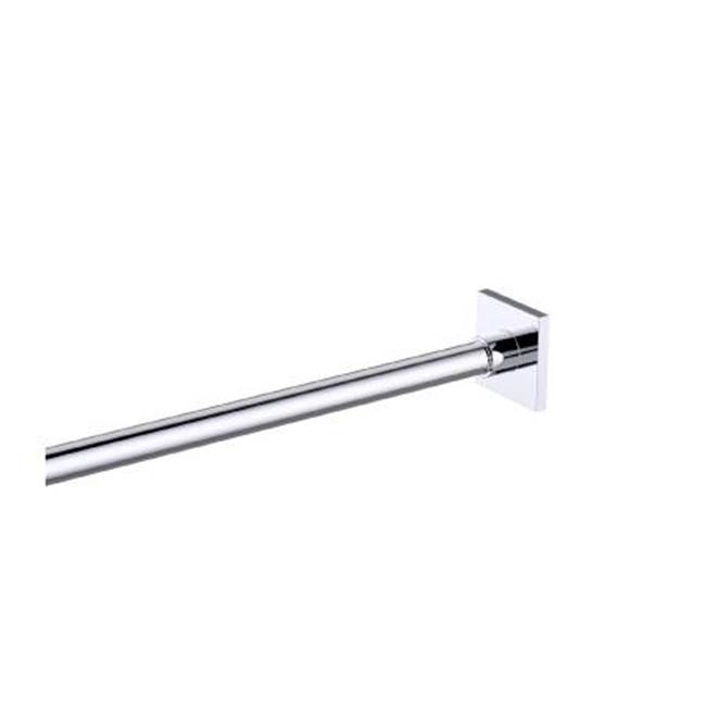 Henry Kitchen and BathKartnersShower Rods -  5 Feet (60-inch) Square Shower Rod with Square Ends -Satin Finish