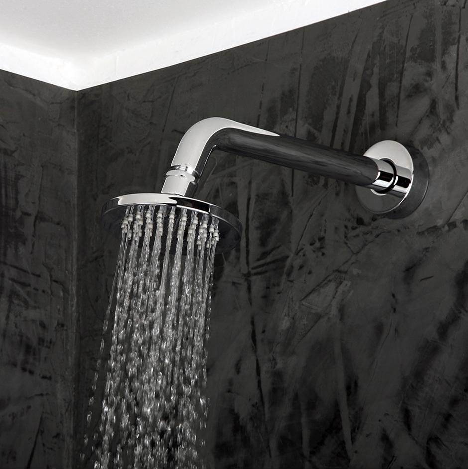 Henry Kitchen and BathLacavaWall-mount tilting round rain shower head, 60 rubber nozzles. Arm and flange sold separately.