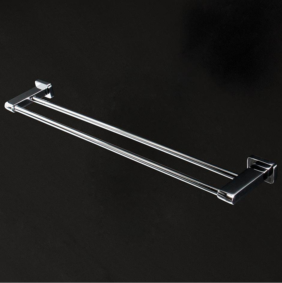 Henry Kitchen and BathLacavaWall mount double towel bar made of chrome plated brass W: 25 3/4'', D: 4 3/8''