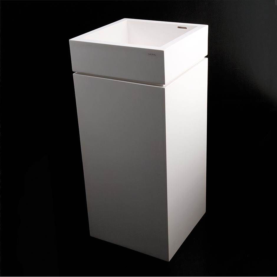 Henry Kitchen and BathLacavaPedestal made of solid surface for Bathroom Sink 5125 (sold separately), 16''W x 16''D x 28''H