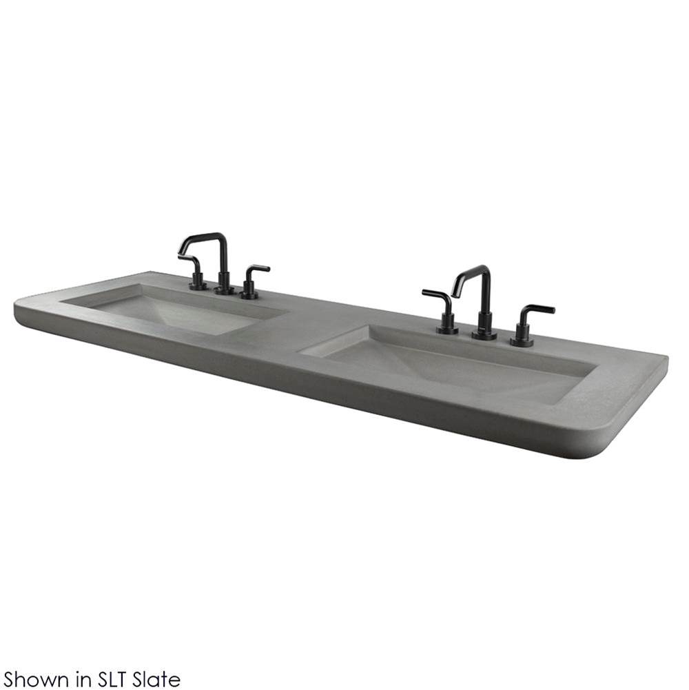 Henry Kitchen and BathLacavaVanity top sink made of concrete, no overflow. W: 68'', D: 23'', H: 3''