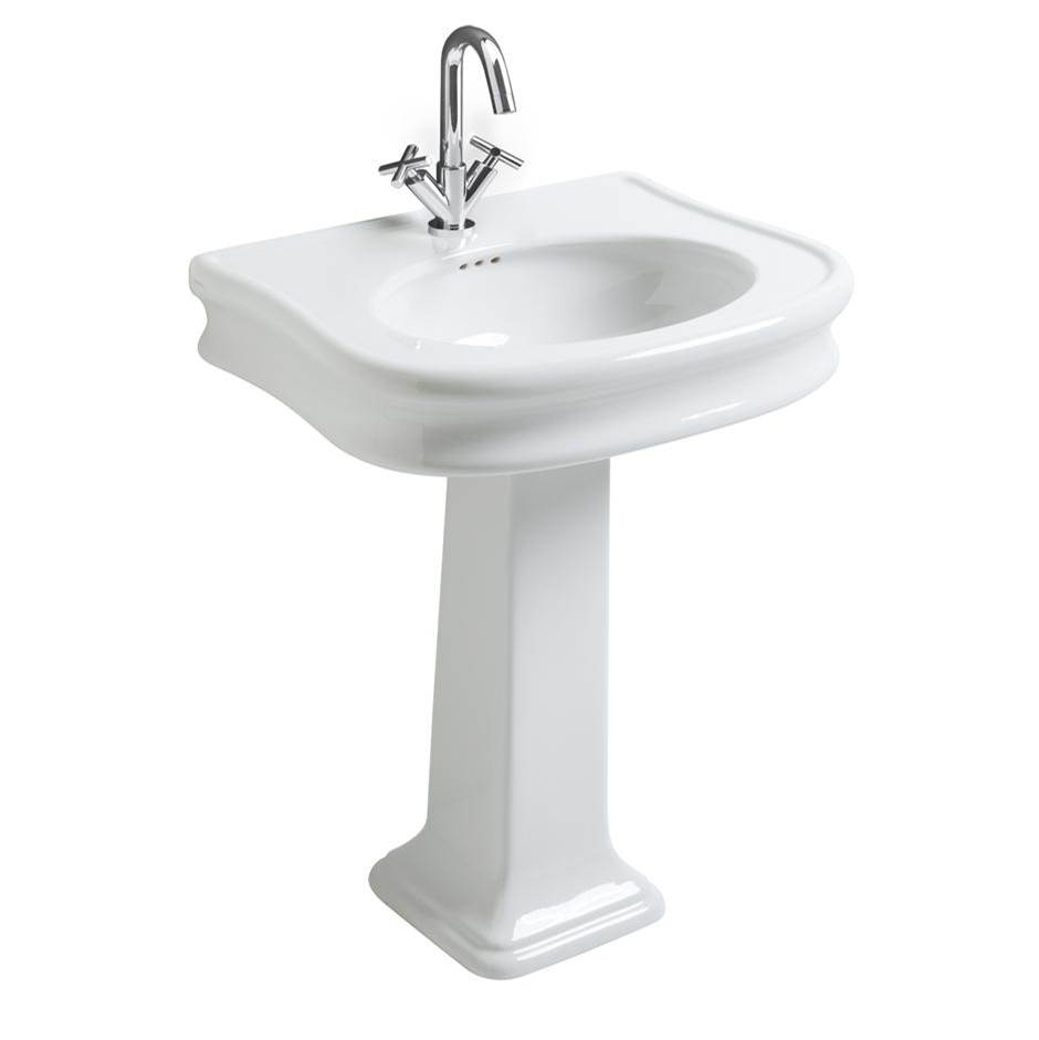Henry Kitchen and BathLacavaWall-mount or vanity top porcelain Bathroom Sink with an overflow