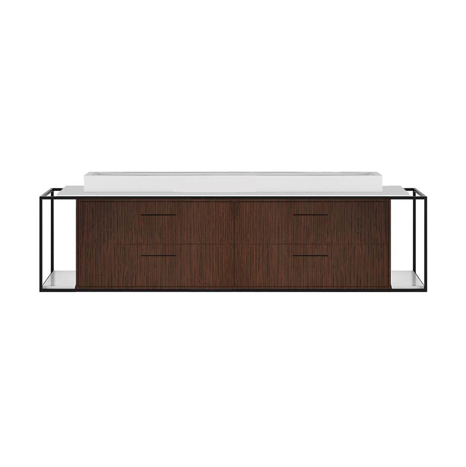 Henry Kitchen and BathLacavaMetal frame  for wall-mount under-counter vanity LIN-VS-72B. Sold together with the cabinet and countertop.  W: 72'', D: 21'', H: 16''.