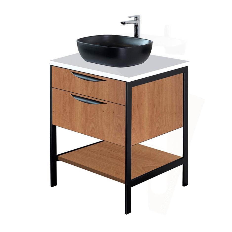 Henry Kitchen and BathLacavaMetal frame  for free standing  under-counter vanity NAV-VS-24. Sold together with the cabinet.  W: 23 1/2'', D: 21 3/4'', H: 29''.