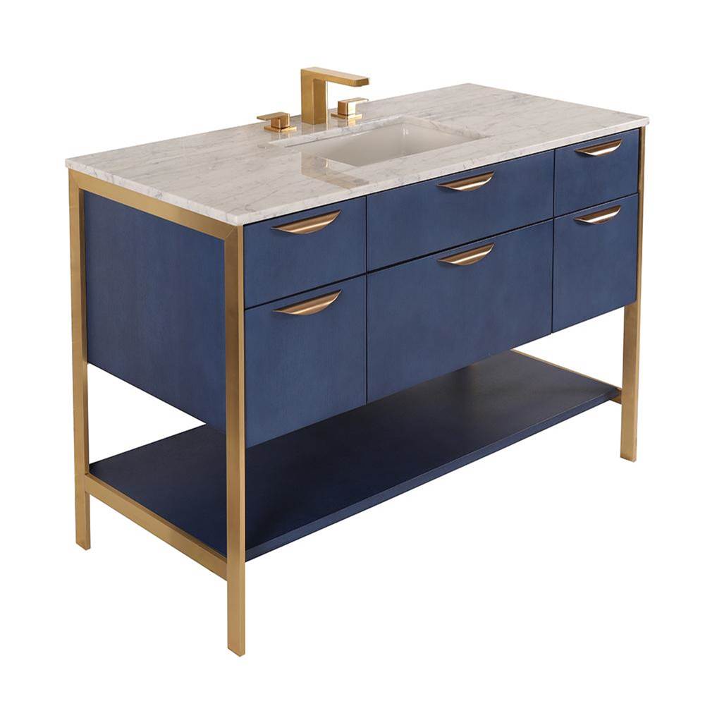 Henry Kitchen and BathLacavaMetal frame  for free standing  under-counter vanity NAV-UN-48. Sold together with the cabinet.  W: 47 1/2'', D: 21 3/4'', H: 34 1/4''.