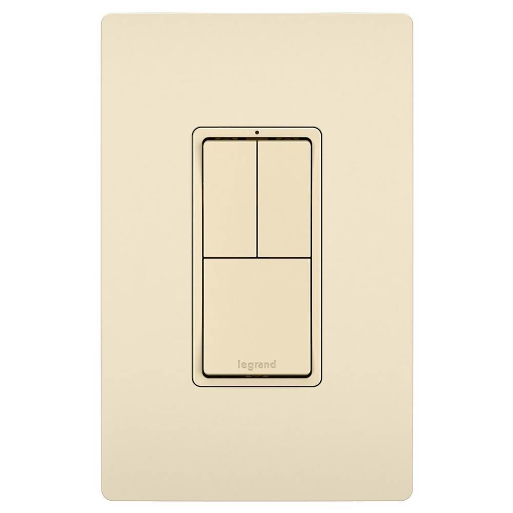 Henry Kitchen and BathLegrandradiant Two Single-Pole Switches and Single Pole/3-Way Switch, Light Almond
