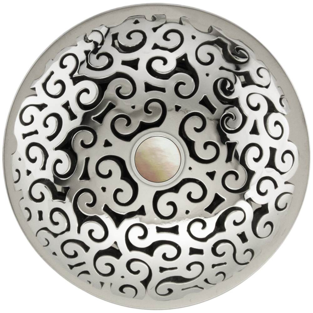 Henry Kitchen and BathLinkasinkSwirl Grid Strainer - White Stone Screw, With Overflow