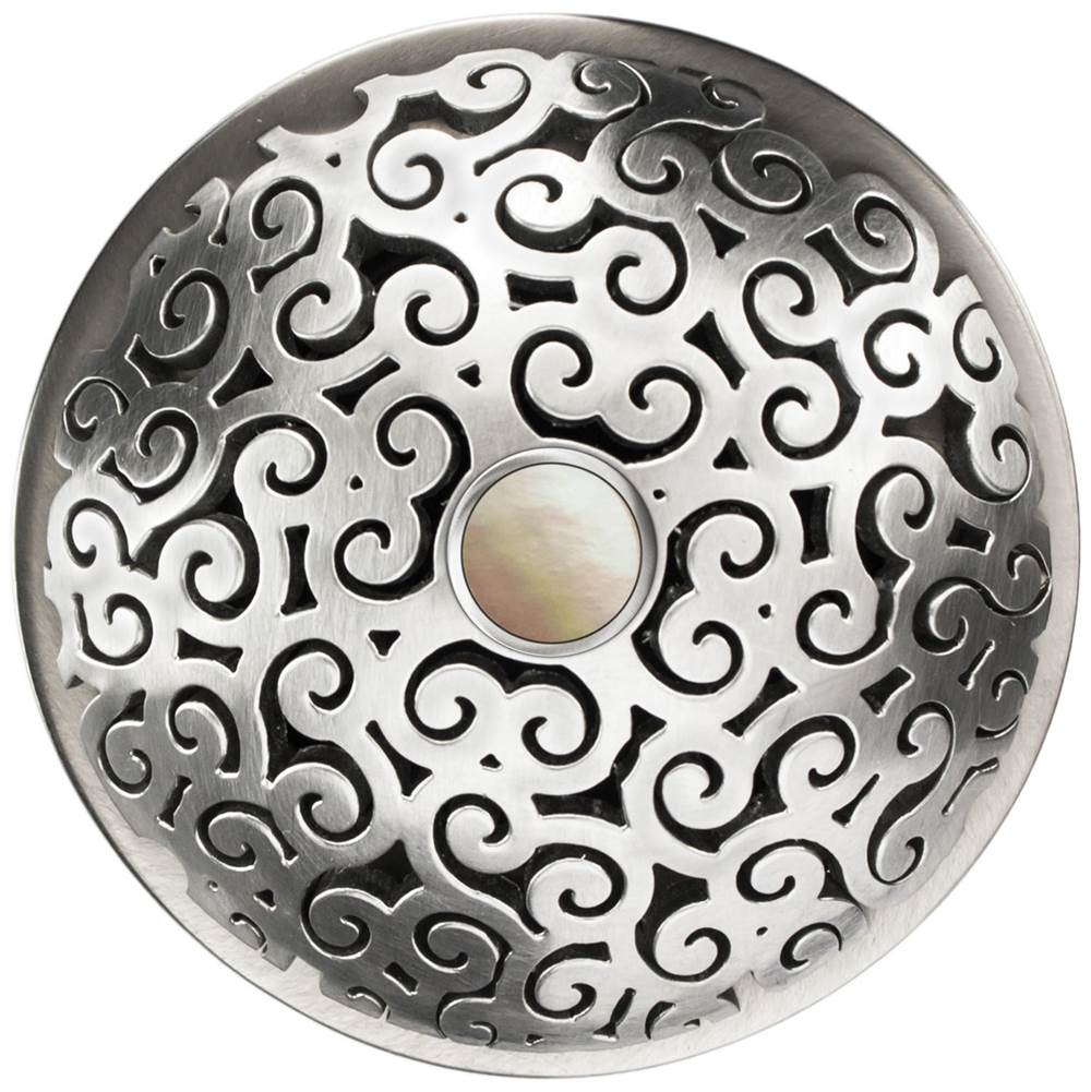 Henry Kitchen and BathLinkasinkSwirl Grid Strainer - White Stone Screw, With overflow