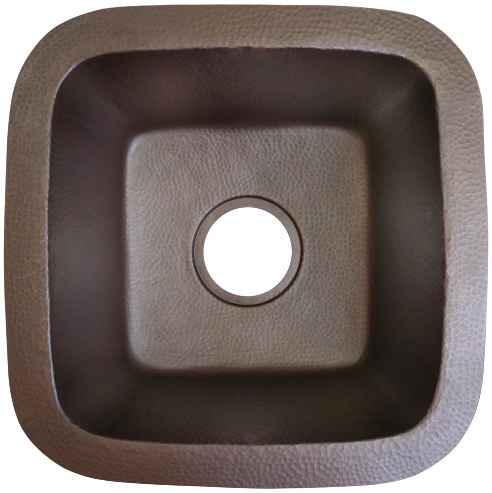 Henry Kitchen and BathLinkasinkSquare w/ 3.5'' Drain Builder's Series Hammered Metal 1.5'' Drain Opening