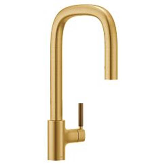 Henry Kitchen and BathMoenBrushed Gold One-Handle Pulldown Kitchen Faucet
