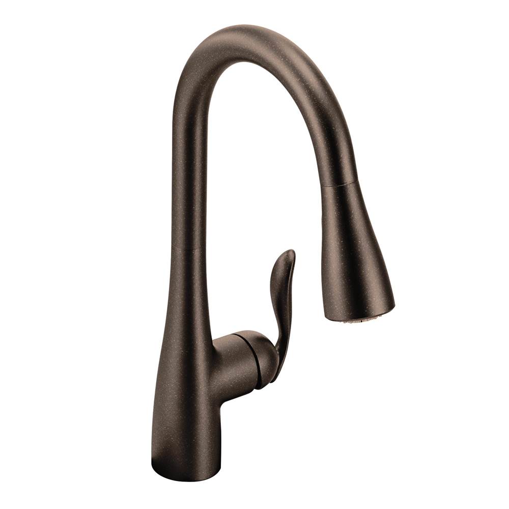 Henry Kitchen and BathMoenArbor One-Handle Pulldown Kitchen Faucet Featuring Power Boost and Reflex, Oil Rubbed Bronze