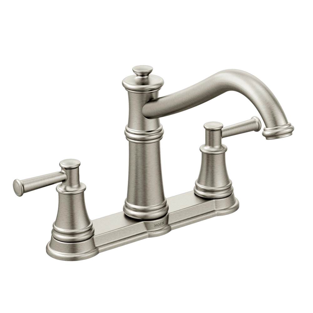 Henry Kitchen and BathMoenBelfield Traditional Two Handle High Arc Kitchen Faucet, Spot Resist Stainless