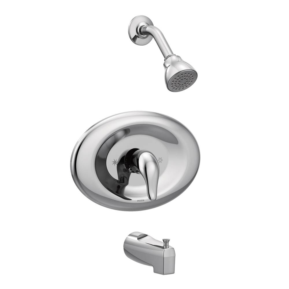 Henry Kitchen and BathMoenChateau Single Handle Posi-Temp Eco-Performance Shower Faucet, Valve Included, Chrome