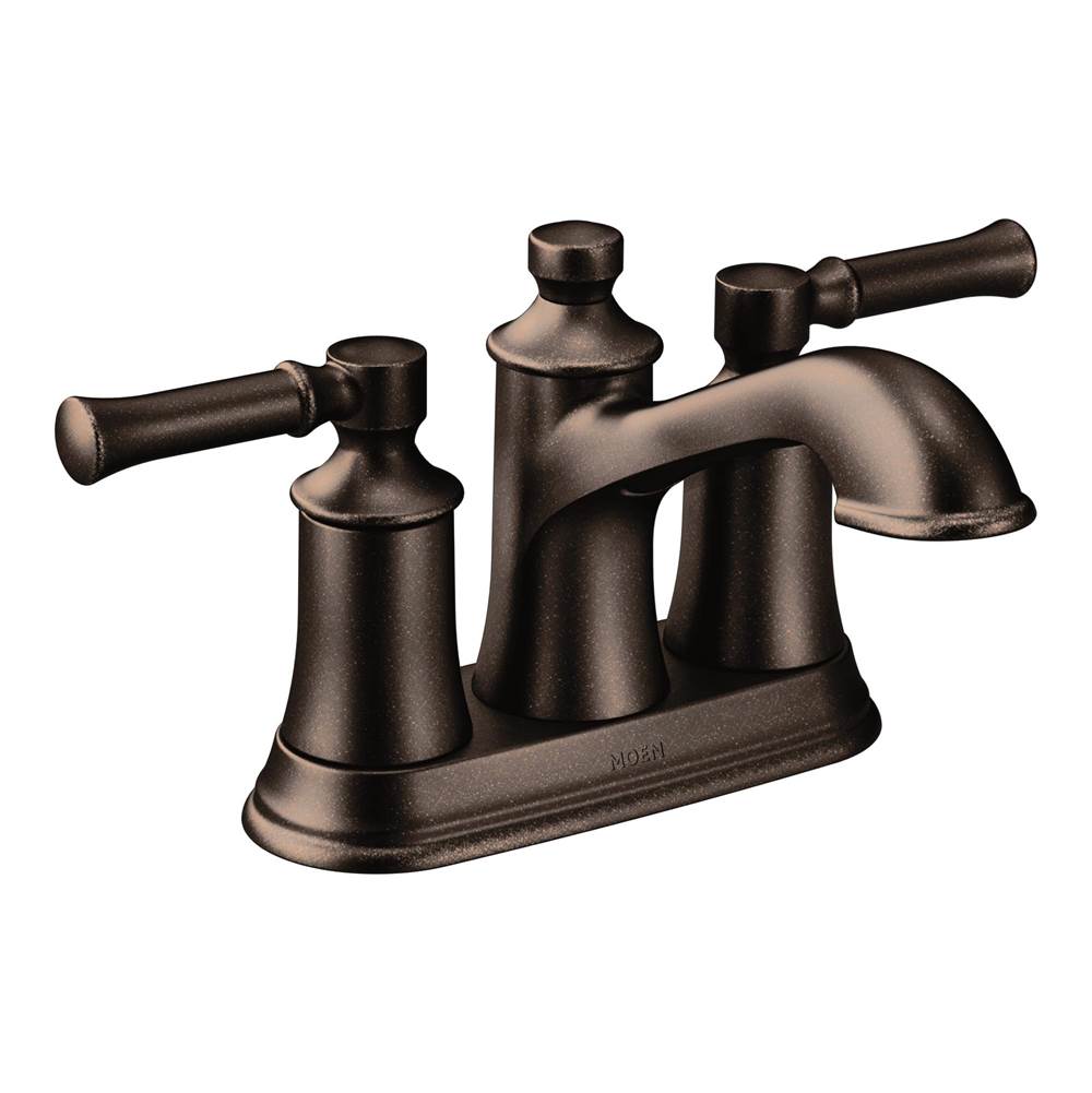 Henry Kitchen and BathMoenDartmoor Two-Handle Low Arc Bathroom Faucet, Oil Rubbed Bronze