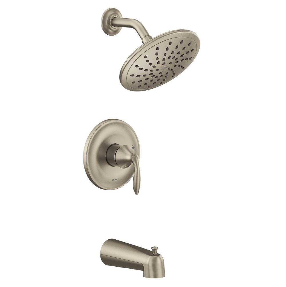 Henry Kitchen and BathMoenEva M-CORE 2-Series Eco Performance 1-Handle Tub and Shower Trim Kit in Brushed Nickel (Valve Sold Separately)