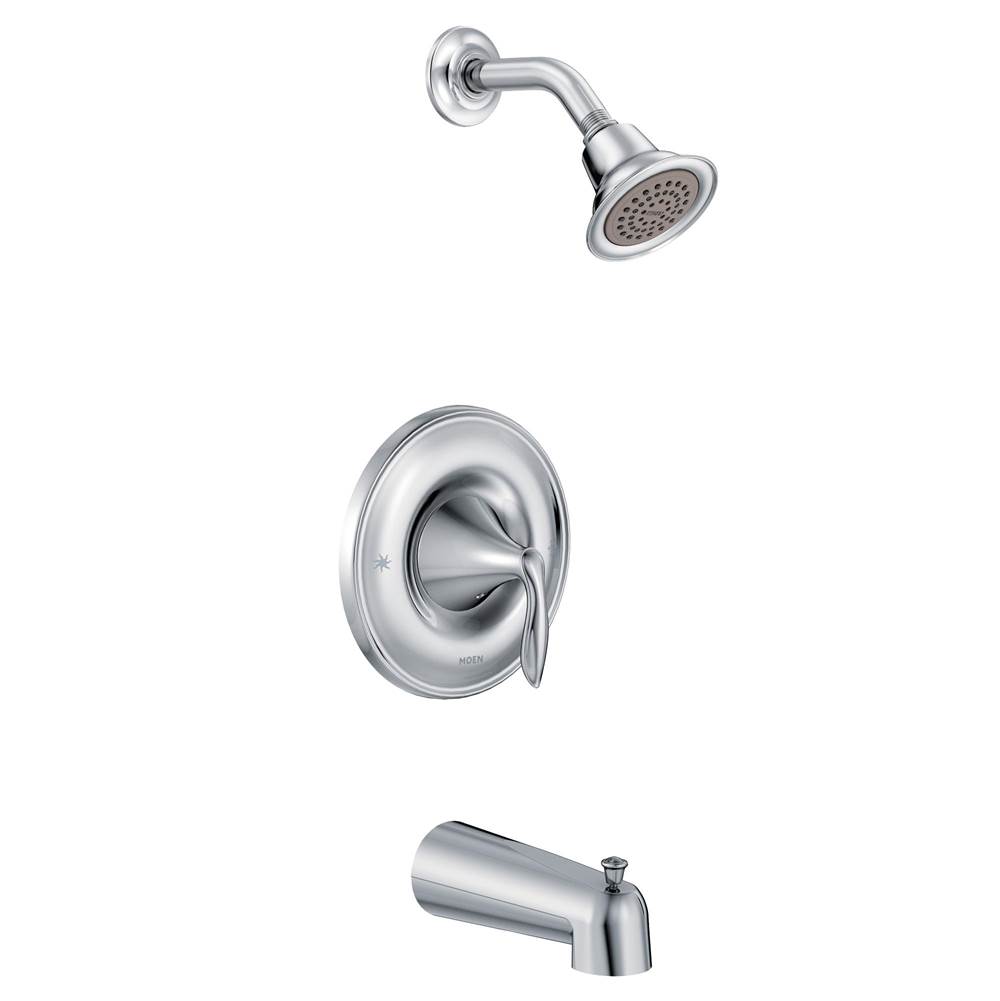 Henry Kitchen and BathMoenEva Single-Handle 1-Spray Posi-Temp Tub and Shower Faucet Trim Kit in Chrome (Valve Sold Separately)