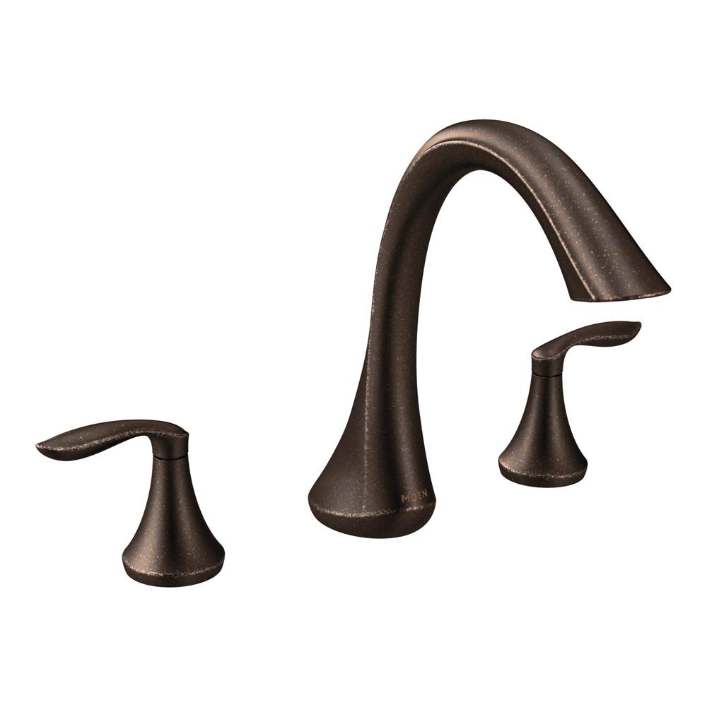 Henry Kitchen and BathMoenEva 2-Handle Deck-Mount Roman Tub Faucet Trim Kit in Oil-Rubbed Bronze (Valve Sold Separately)