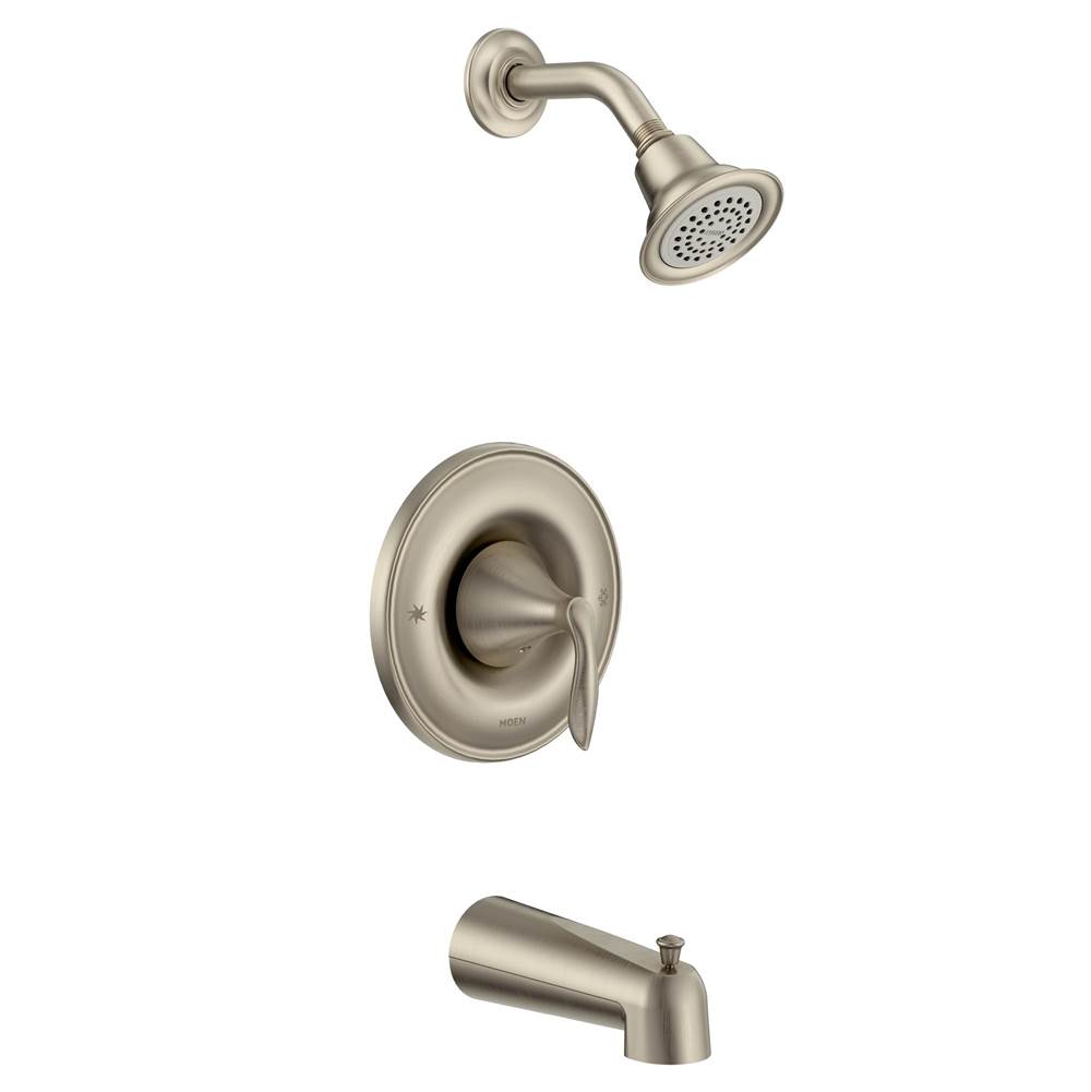 Henry Kitchen and BathMoenEva 1-Handle Tub and Shower Trim in Brushed Nickel (Valve Sold Separately)