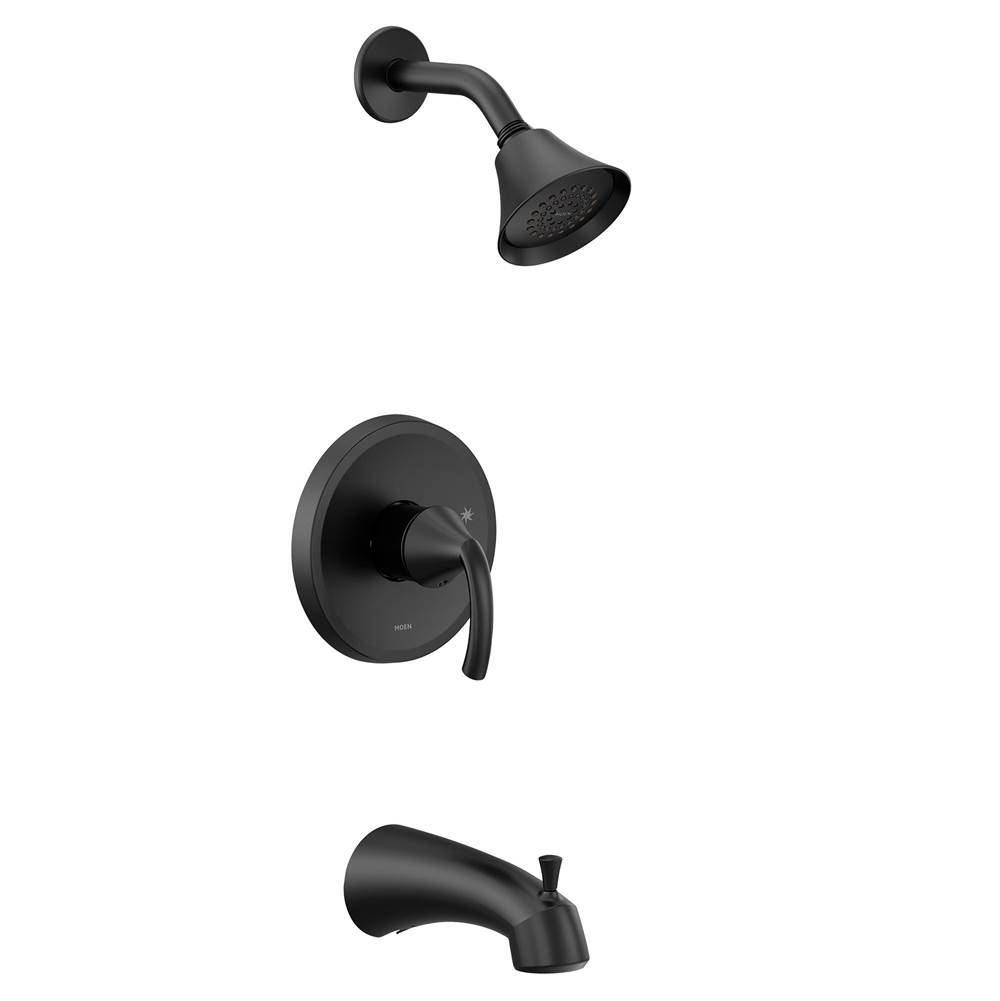Henry Kitchen and BathMoenGlyde M-CORE 2-Series Eco Performance 1-Handle Tub and Shower Trim Kit in Matte Black (Valve Sold Separately)