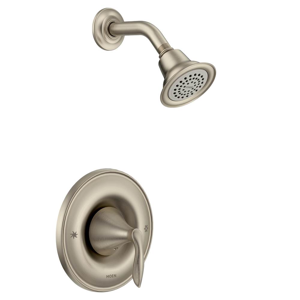 Henry Kitchen and BathMoenEva Single-Handle 1-Spray Posi-Temp Shower Faucet Trim Kit in Brushed Nickel (Valve Sold Separately)