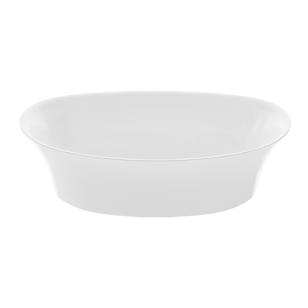 Henry Kitchen and BathMTI BathsMaricela Mineral Composite Vessel Sink - Gloss White (23.5X14.25)