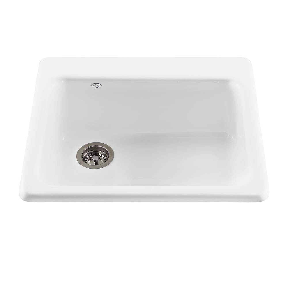 Henry Kitchen and BathMTI Baths25X22 WHITE SINGLE BOWL BASICS SINK-SIMPLICITY