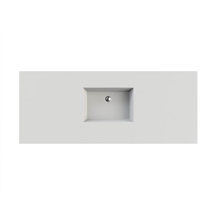 Henry Kitchen and BathMTI BathsPetra 2 Sculpturestone Counter Sink Double Bowl Up To 56''- Matte White