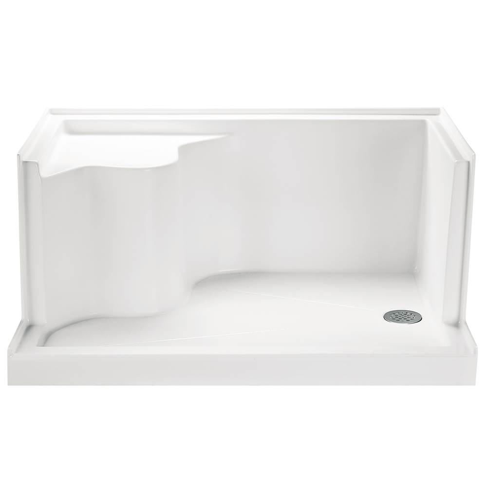 Henry Kitchen and BathMTI Baths4832 Acrylic Cxl Rh Drain Integral Seat/Tile Flange - White
