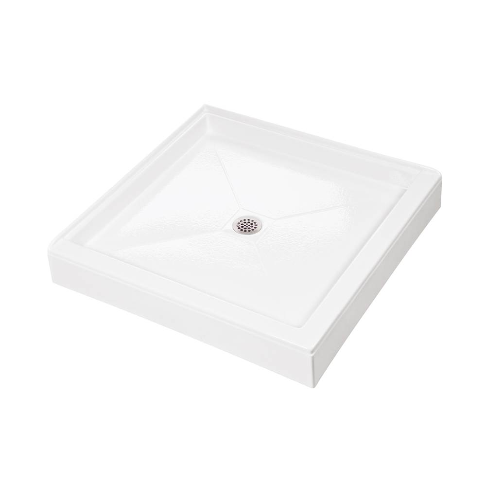 Henry Kitchen and BathMTI Baths4848 Acrylic Cxl Center Drain Dual 2-Sided Integral Tile Flange - White