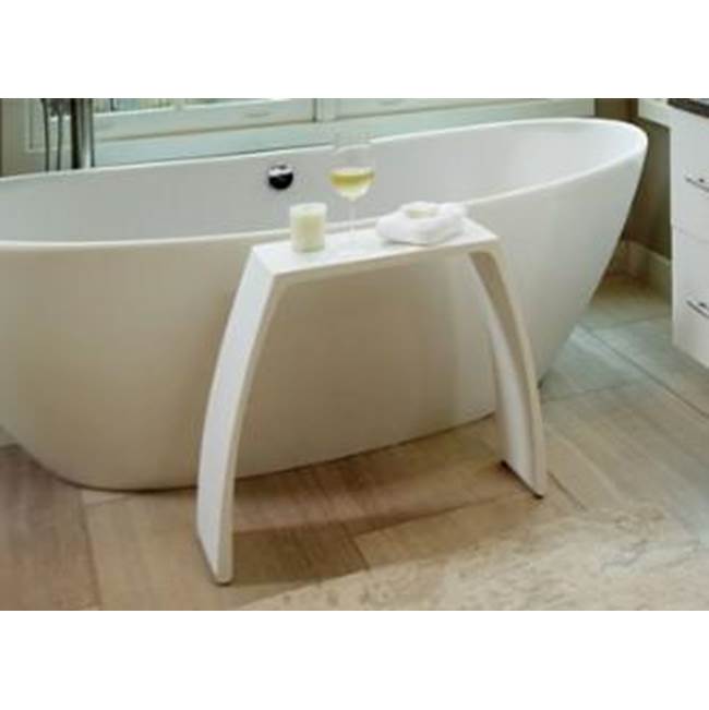 Henry Kitchen and BathMTI BathsSculpturestone Table - Gloss Biscuit