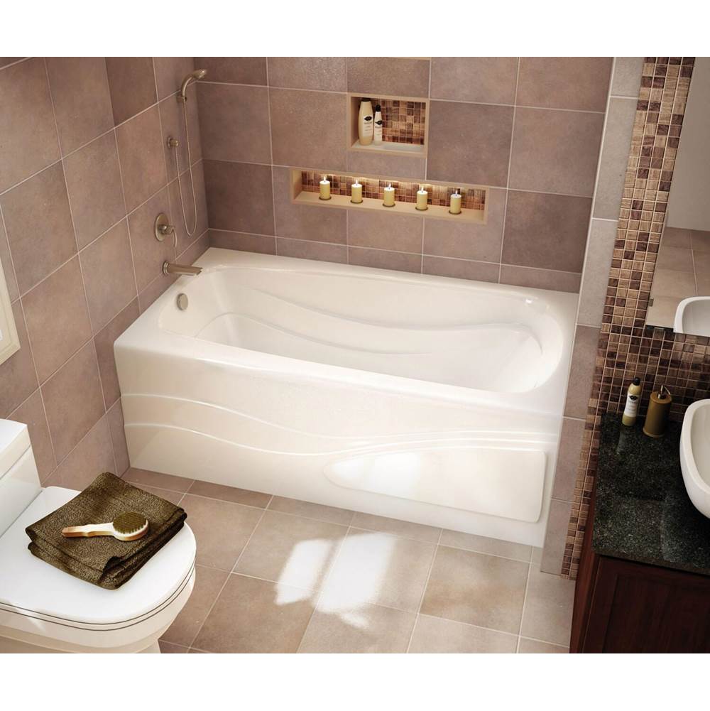 Henry Kitchen and BathMaaxTenderness 7236 Acrylic Alcove Left-Hand Drain Combined Whirlpool & Aeroeffect Bathtub in White