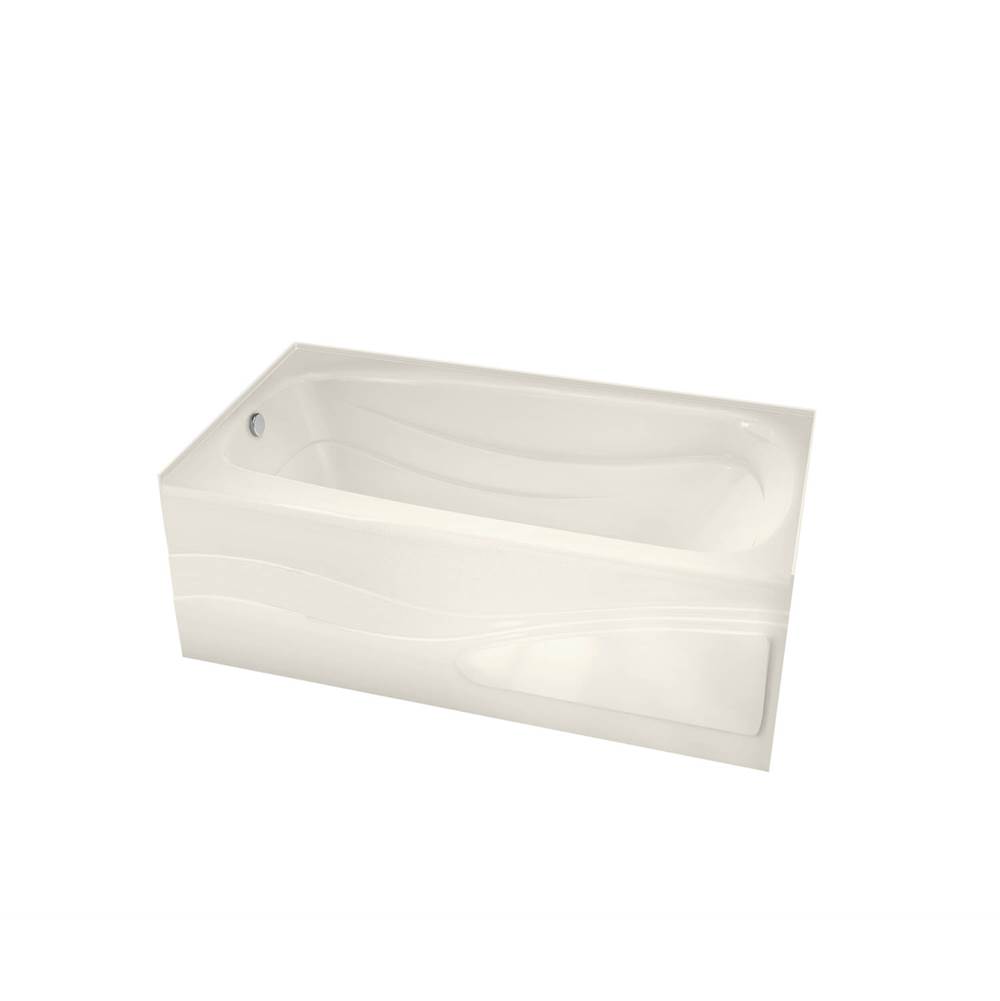 Henry Kitchen and BathMaaxTenderness 6032 Acrylic Alcove Left-Hand Drain Aeroeffect Bathtub in Biscuit