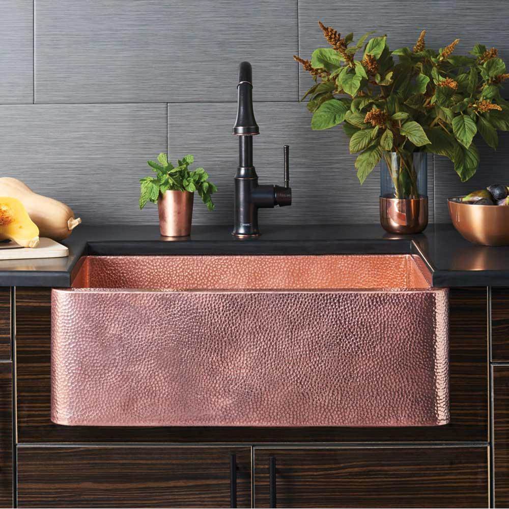 Henry Kitchen and BathNative TrailsFarmhouse 30 Kitchen SInk in Polished Copper