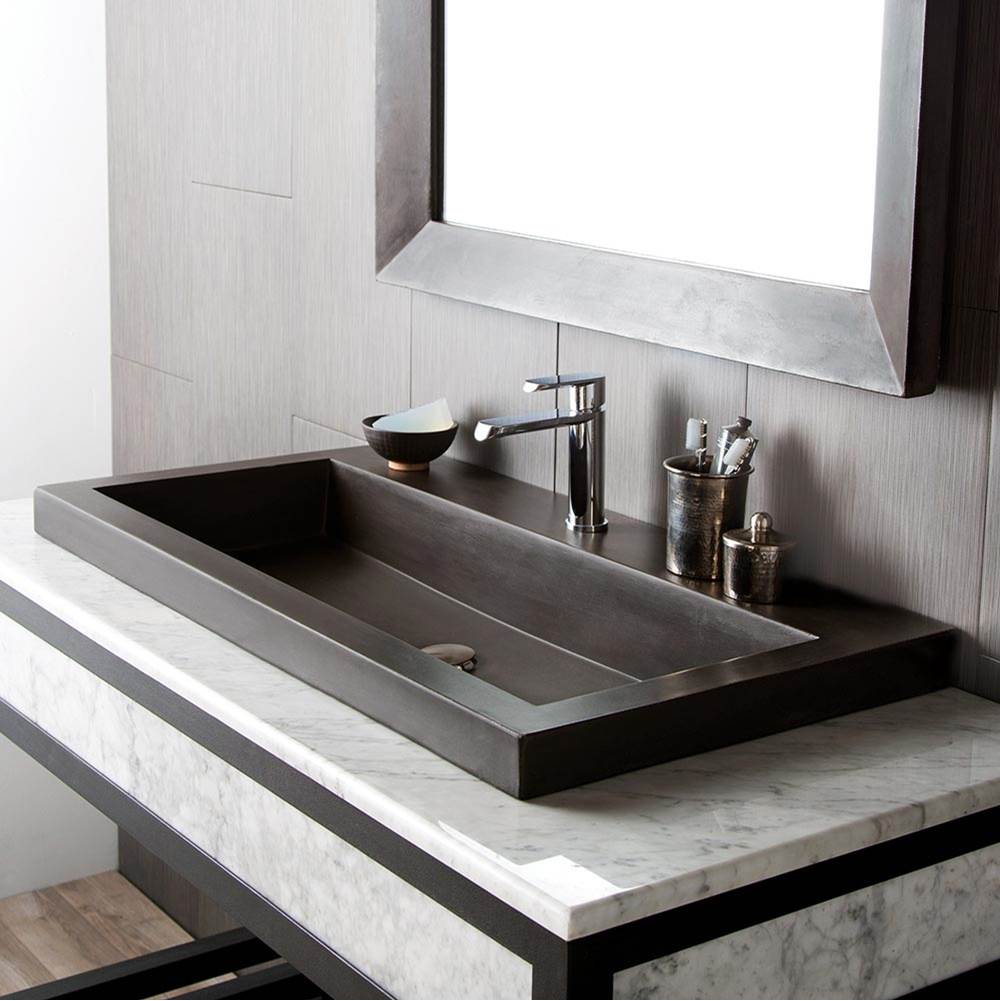 Henry Kitchen and BathNative TrailsTrough 3619 Bathroom Sink in Slate