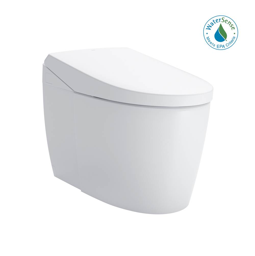 Henry Kitchen and BathTOTONEOREST AS Dual Flush 1.0 or 0.8 GPF Toilet with Intergeated Bidet Seat and EWATER plus , Cotton White - MS8551CUMFGNo.01
