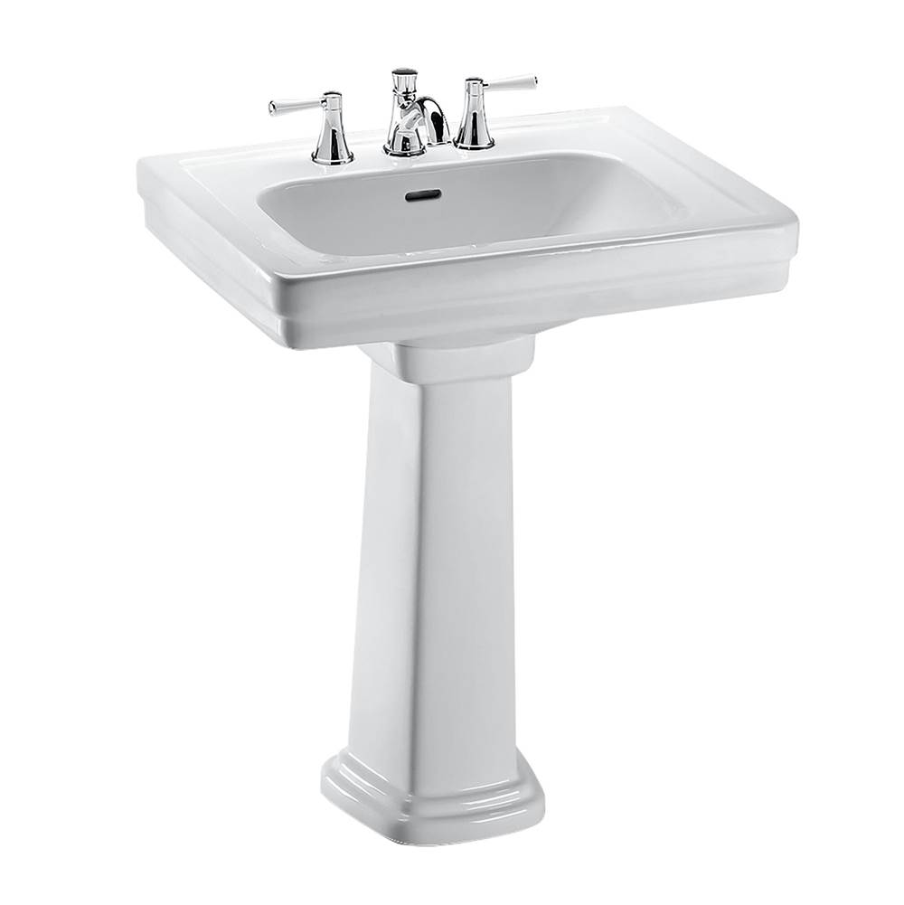 Henry Kitchen and BathTOTOToto® Promenade® 24'' X 19-1/4'' Rectangular Pedestal Bathroom Sink For 4 Inch Center Faucets, Cotton White