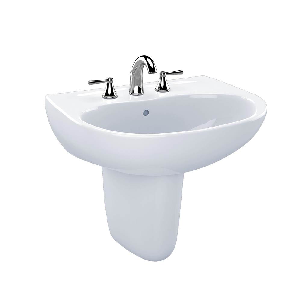 Henry Kitchen and BathTOTOToto® Supreme® Oval Wall-Mount Bathroom Sink With Cefiontect And Shroud For 8 Inch Center Faucets, Cotton White
