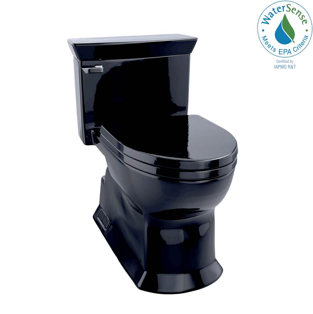 Henry Kitchen and BathTOTOToto® Eco Soirée® One-Piece Elongated 1.28 Gpf Universal Height Skirted Toilet, Ebony Black