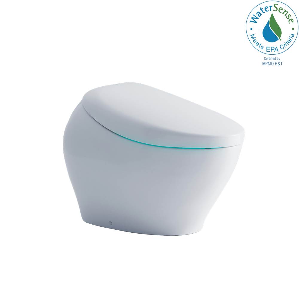 Henry Kitchen and BathTOTOTOTO NEOREST NX2 Dual Flush 1.0 or 0.8 GPF Toilet with Integrated Bidet Seat and EWATER plus and ACTILIGHT, Cotton White - MS903CUMFXNo.01