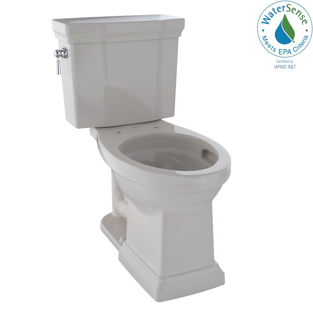 Henry Kitchen and BathTOTOToto® Promenade® II Two-Piece Elongated 1.28 Gpf Universal Height Toilet With Cefiontect, Sedona Beige