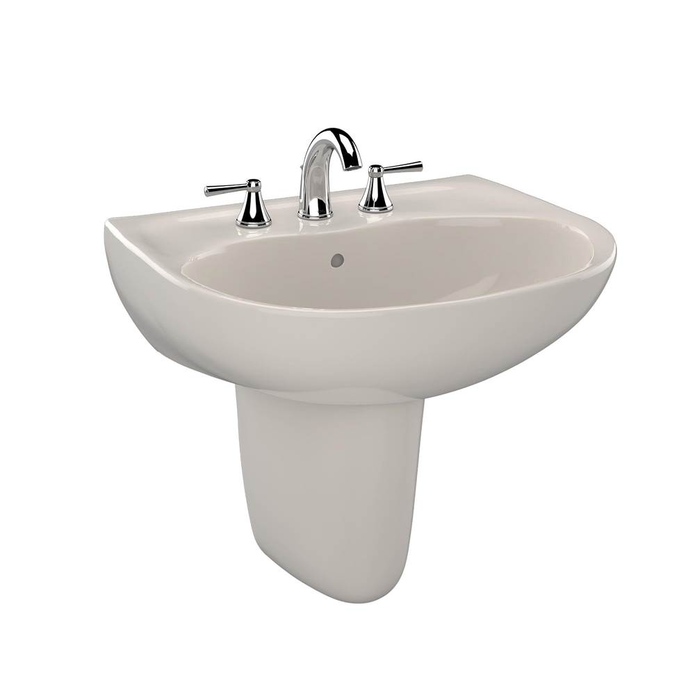 Henry Kitchen and BathTOTOToto® Supreme® Oval Wall-Mount Bathroom Sink With Cefiontect And Shroud For 4 Inch Center Faucets, Sedona Beige
