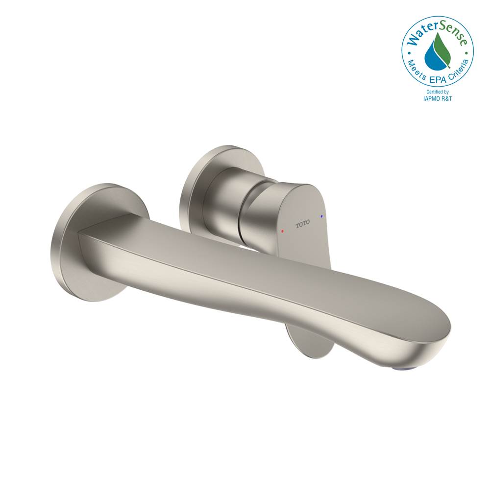 Henry Kitchen and BathTOTOTOTO GO 1.2 GPM Wall-Mount Single-Handle L Bathroom Faucet with COMFORT GLIDE Technology, Brushed Nickel - TLG01311UANo.BN