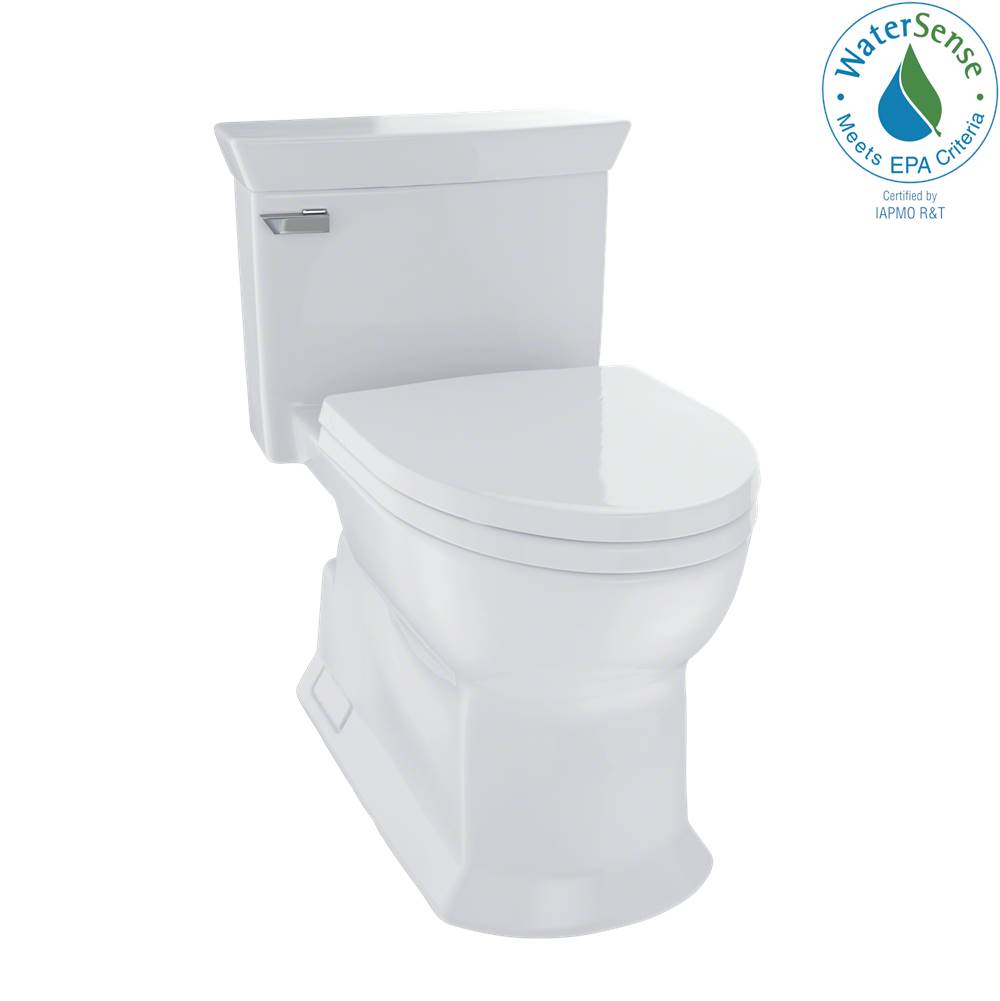 Henry Kitchen and BathTOTOToto® Eco Soirée® One Piece Elongated 1.28 Gpf Universal Height Skirted Toilet With Cefiontect, Colonial White