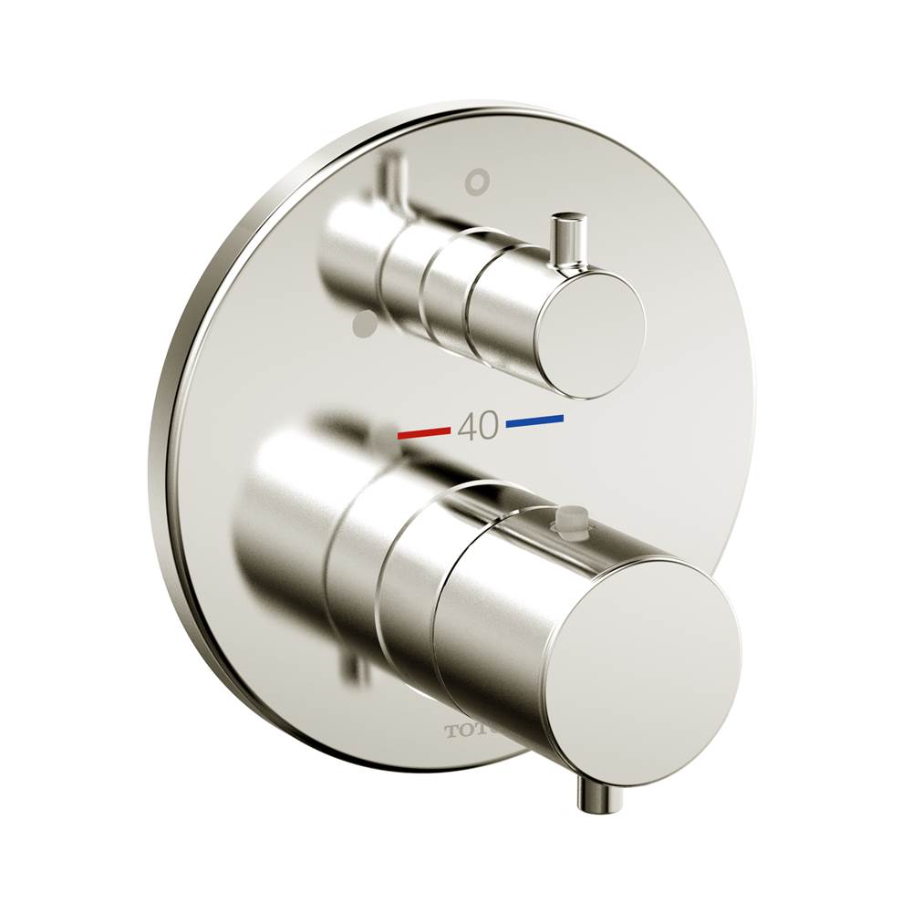 Henry Kitchen and BathTOTOToto® Round Thermostatic Mixing Valve With Volume Control Shower Trim, Brushed Nickel