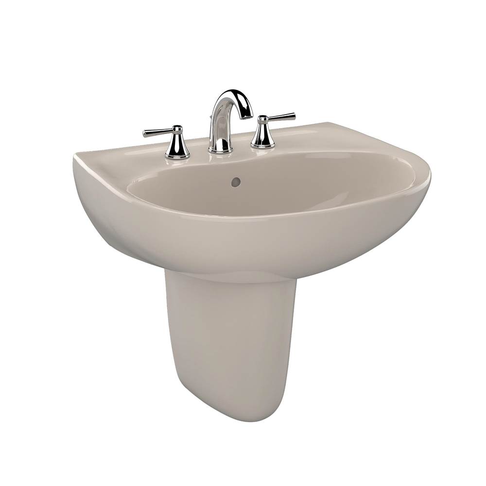 Henry Kitchen and BathTOTOToto® Supreme® Oval Wall-Mount Bathroom Sink With Cefiontect And Shroud For 8 Inch Center Faucets, Bone