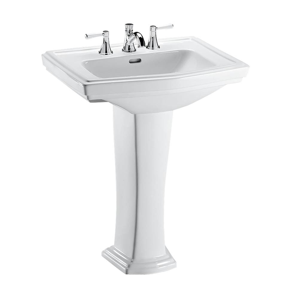 Henry Kitchen and BathTOTOToto® Clayton® Rectangular Pedestal Bathroom Sink For 8 Inch Center Faucets, Cotton White