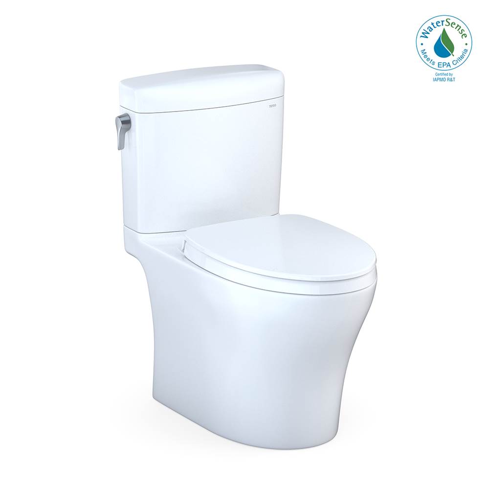 Henry Kitchen and BathTOTOToto® Aquia Iv® Cube Two-Piece Elongated Dual Flush 1.28 And 0.9 Gpf Universal Height Toilet With Cefiontect®, Washlet®+ Ready, Cotton White