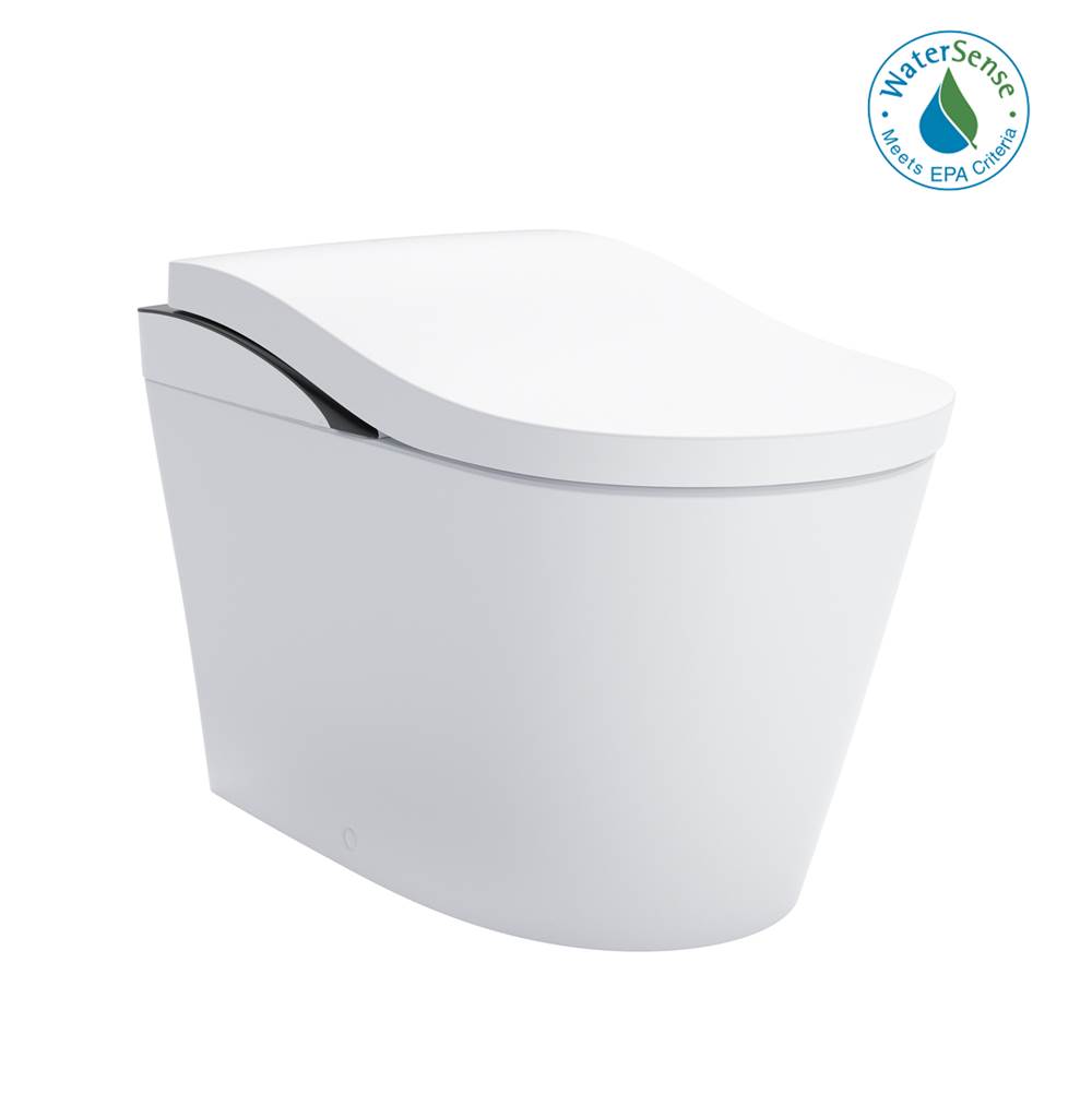 Henry Kitchen and BathTOTOTOTO Neorest LS Dual Flush 1.0 or 0.8 GF Integrated Bidet Toilet, Cotton White with Black Trim - MS8732CUMFGNo.01B