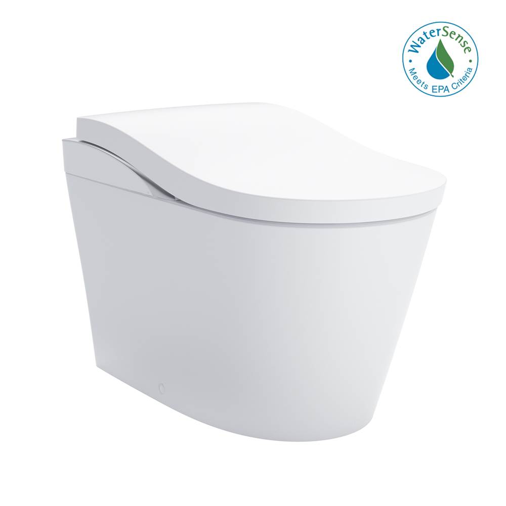 Henry Kitchen and BathTOTOTOTO Neorest LS Dual Flush 1.0 or 0.8 GF Integrated Bidet Toilet, Cotton White with Silver Trim - MS8732CUMFGNo.01S